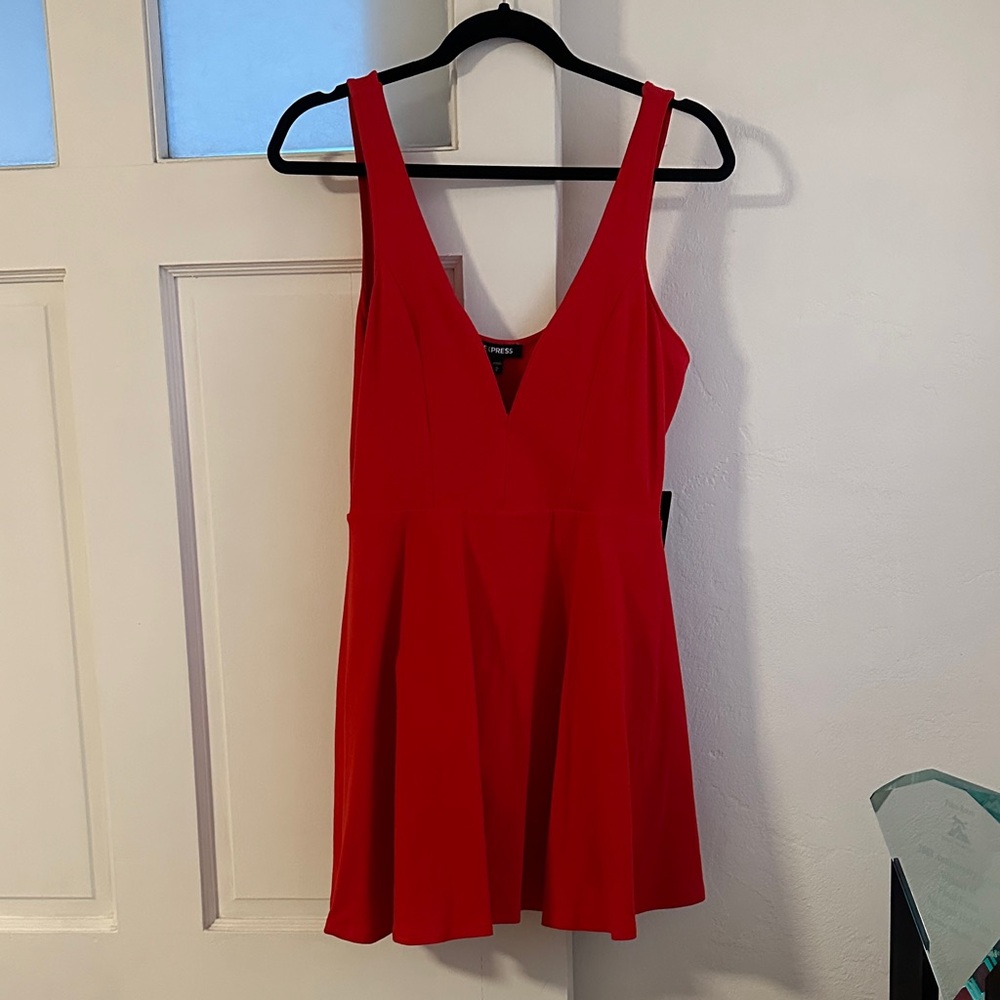 Express Vibrant Red Mini Dress